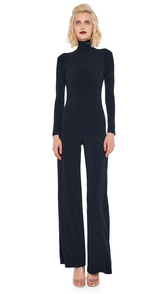 norma kamali LONG SLEEVE TURTLE JUMPSUIT