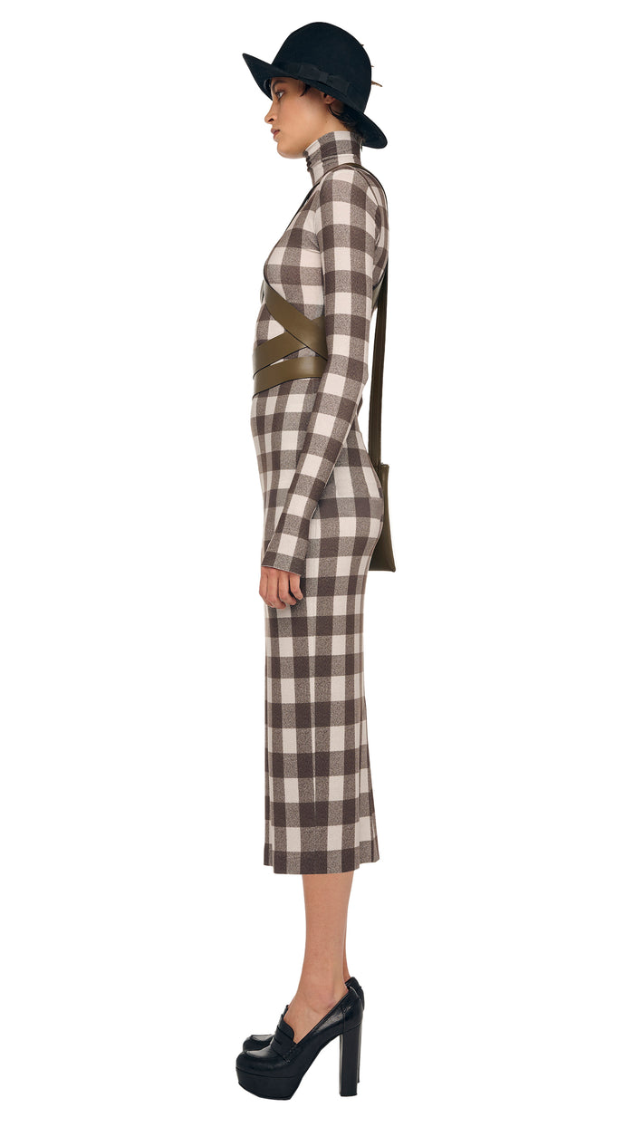 Norma Kamali LONG SLEEVE TURTLENECK DRESS