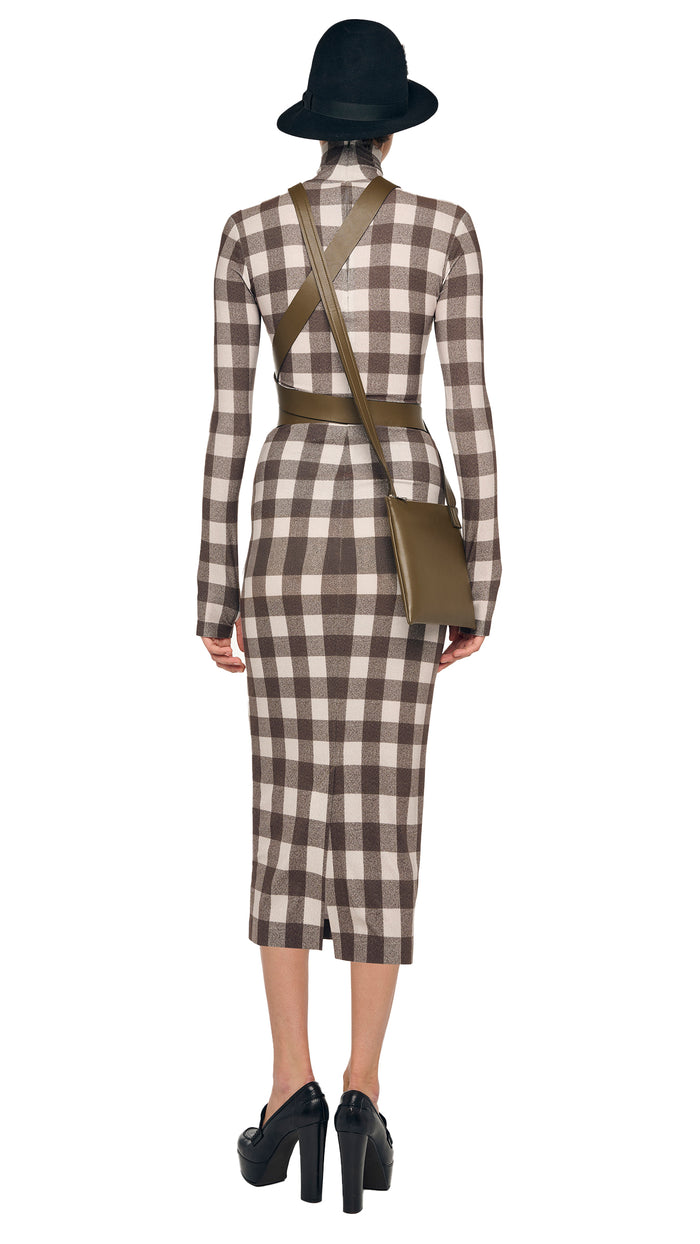 Norma Kamali LONG SLEEVE TURTLENECK DRESS