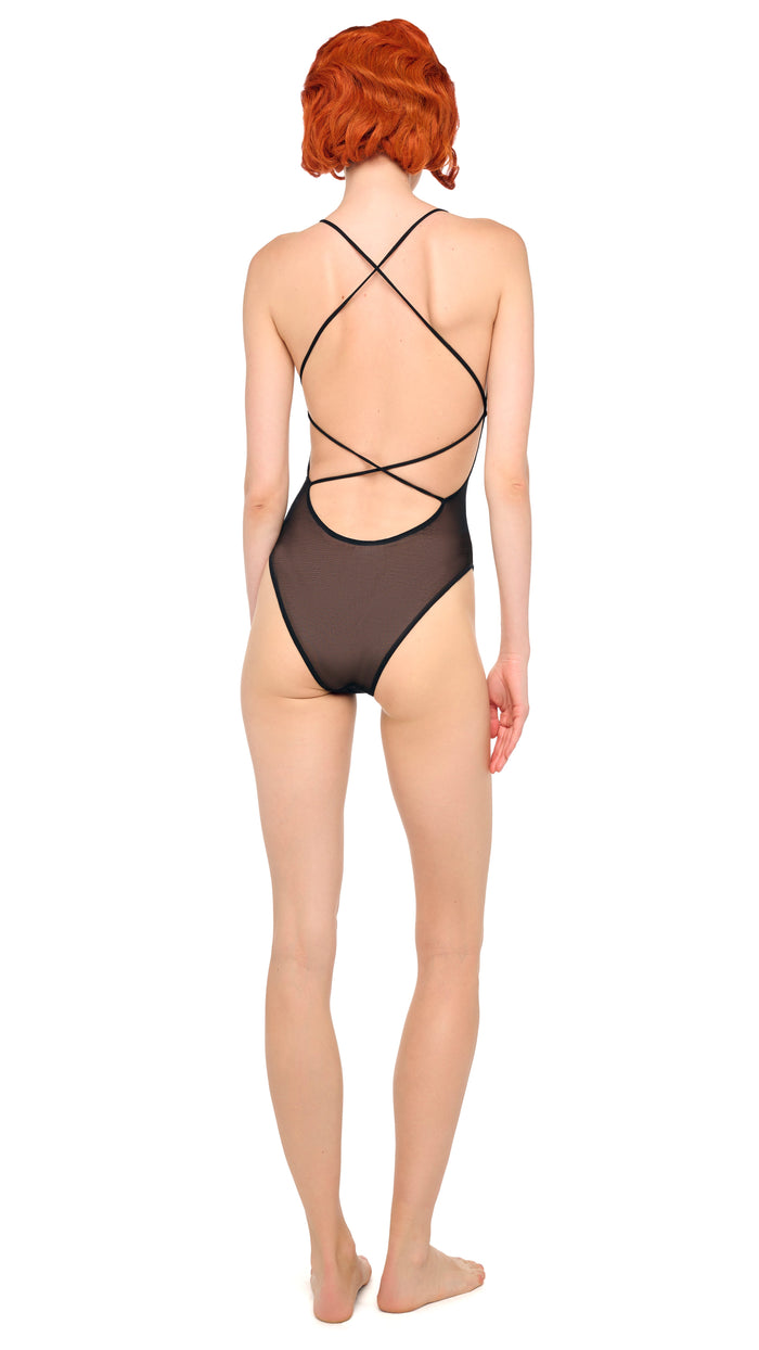 Norma Kamali LOW BACK FARA SLIP BODYSUIT