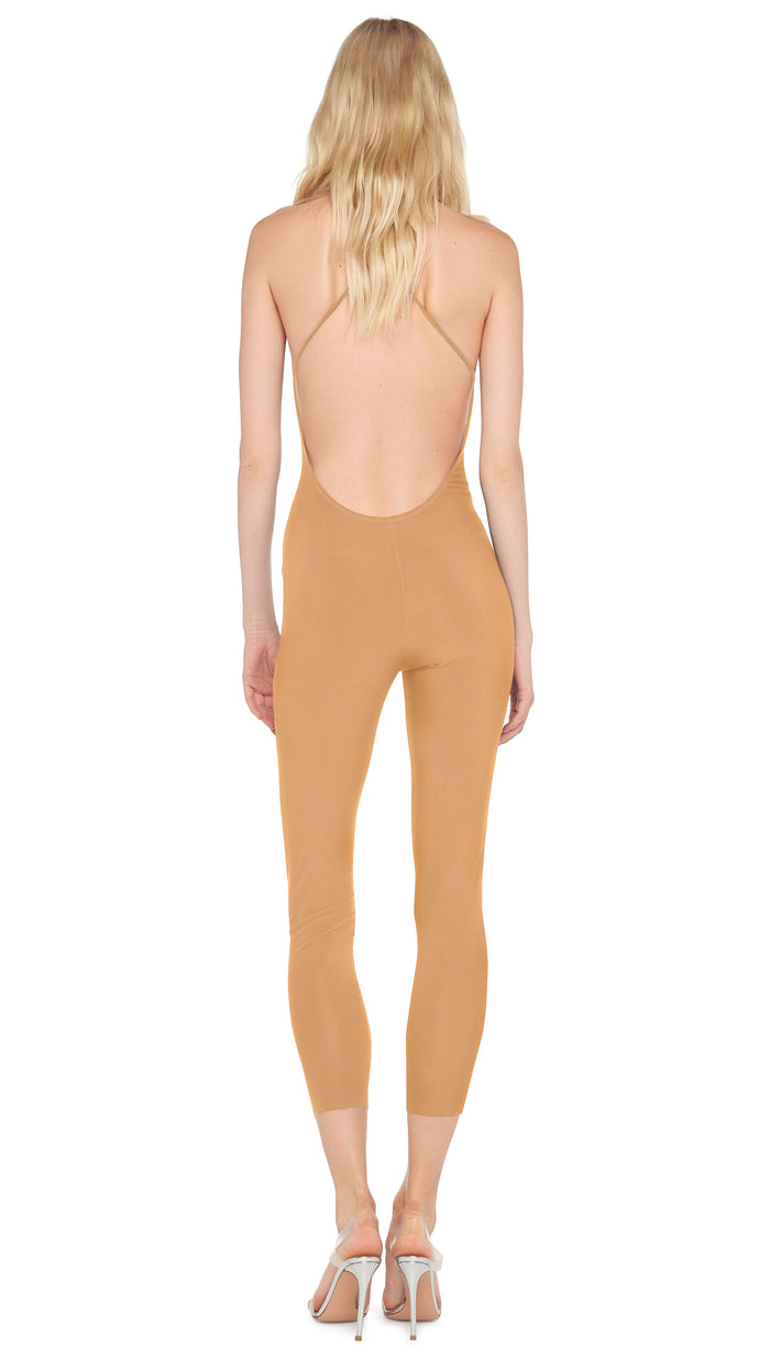 Norma Kamali LOW BACK FARA SLIP CATSUIT
