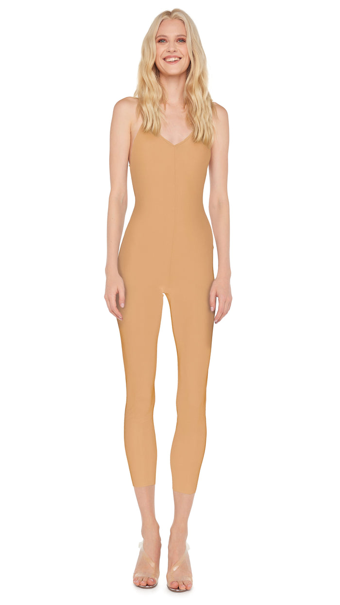norma kamali LOW BACK FARA SLIP CATSUIT