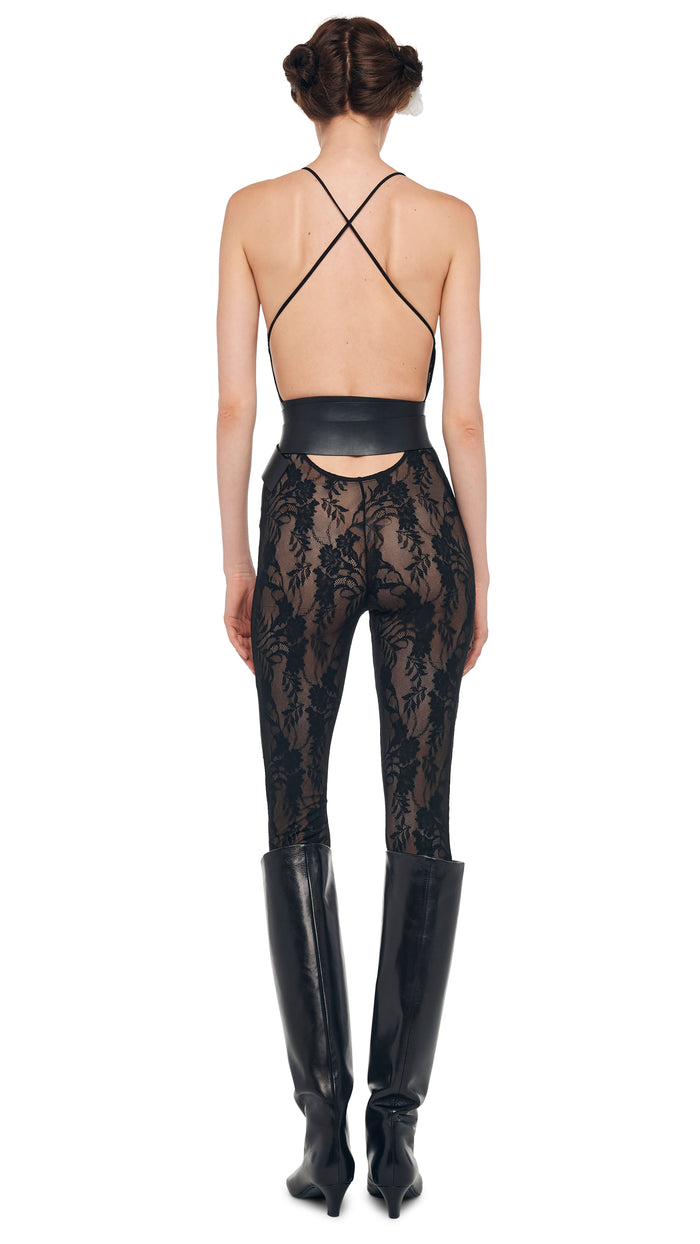 Norma Kamali LOW BACK FARA SLIP CATSUIT