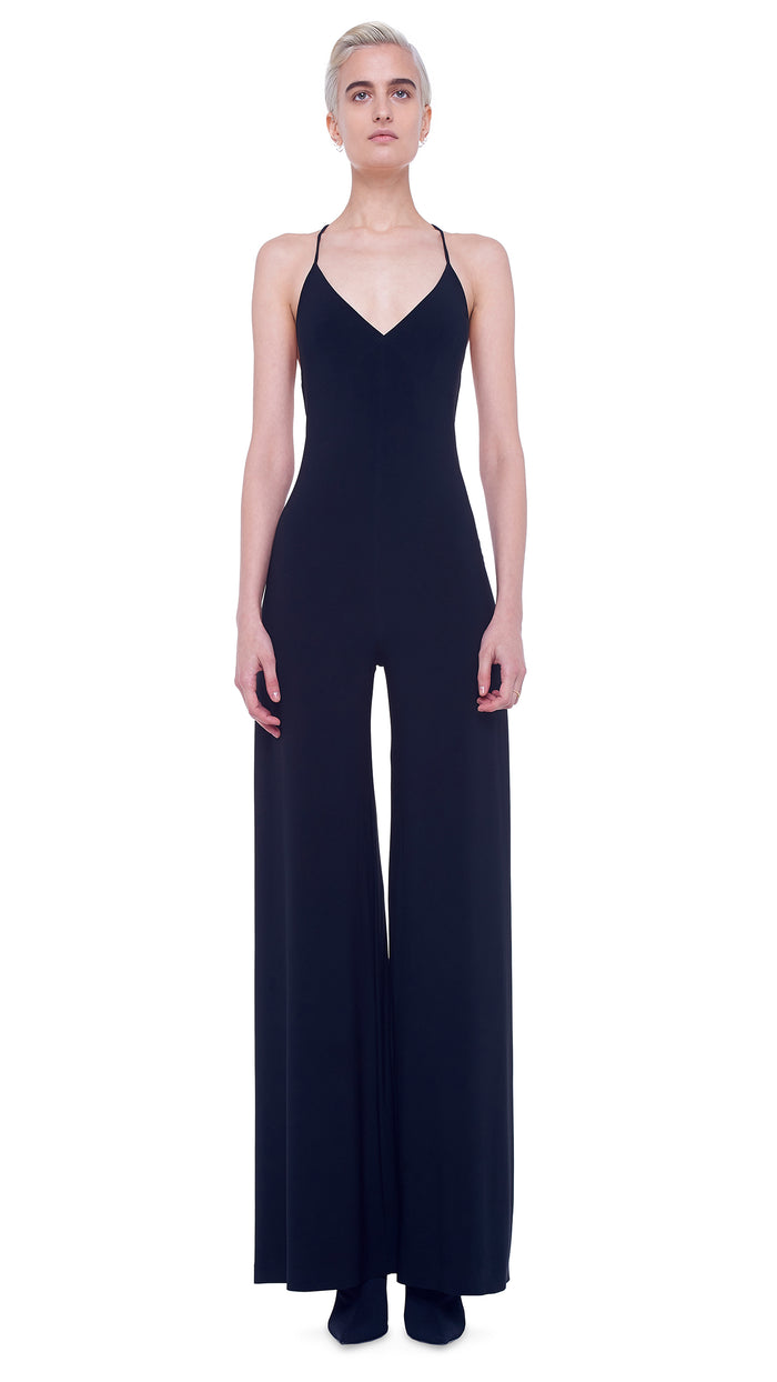 norma kamali LOW BACK SLIP JUMPSUIT