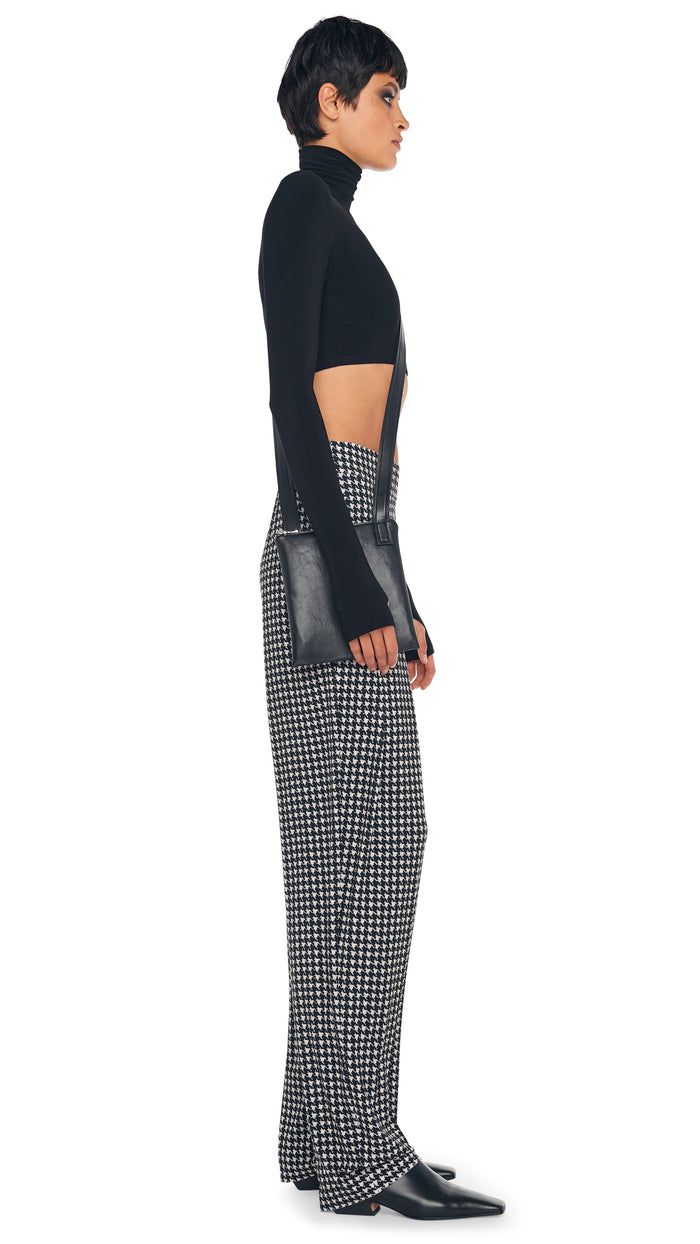 Norma Kamali LOW RISE PLEATED TROUSER