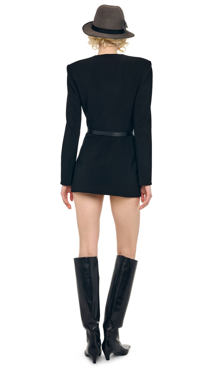 Norma Kamali LS V NECK ZIP FRONT JACKET