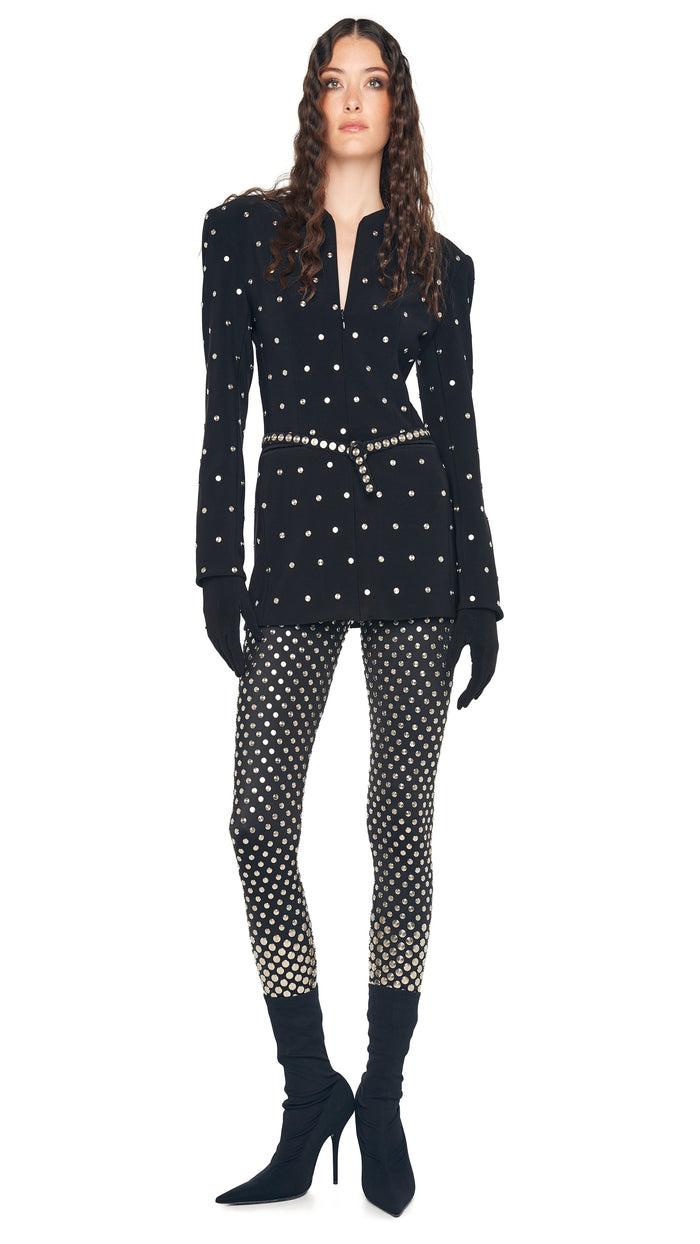 Norma Kamali LS V NECK ZIP FRONT JACKET