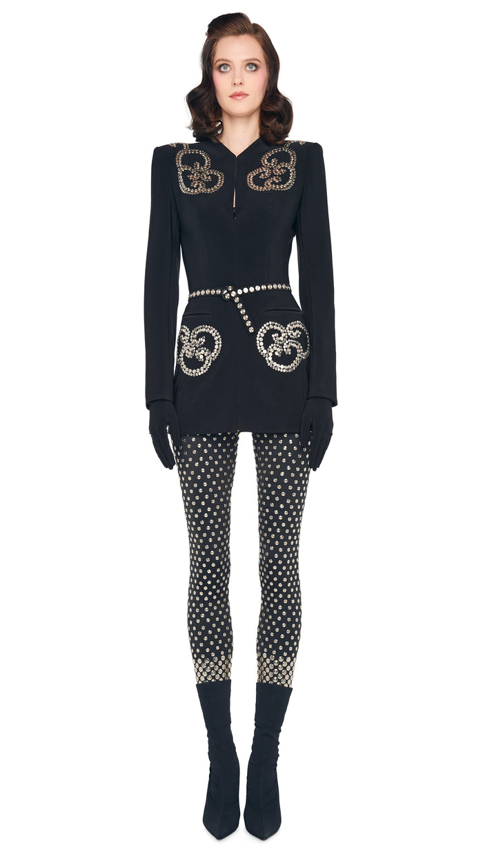 Norma Kamali LS V NECK ZIP FRONT JACKET