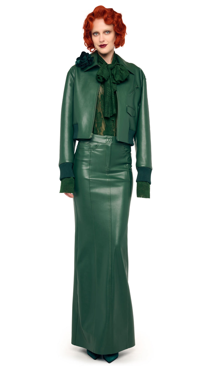 norma kamali MENS ZIP FRONT CLASSIC CROPPED JACKET