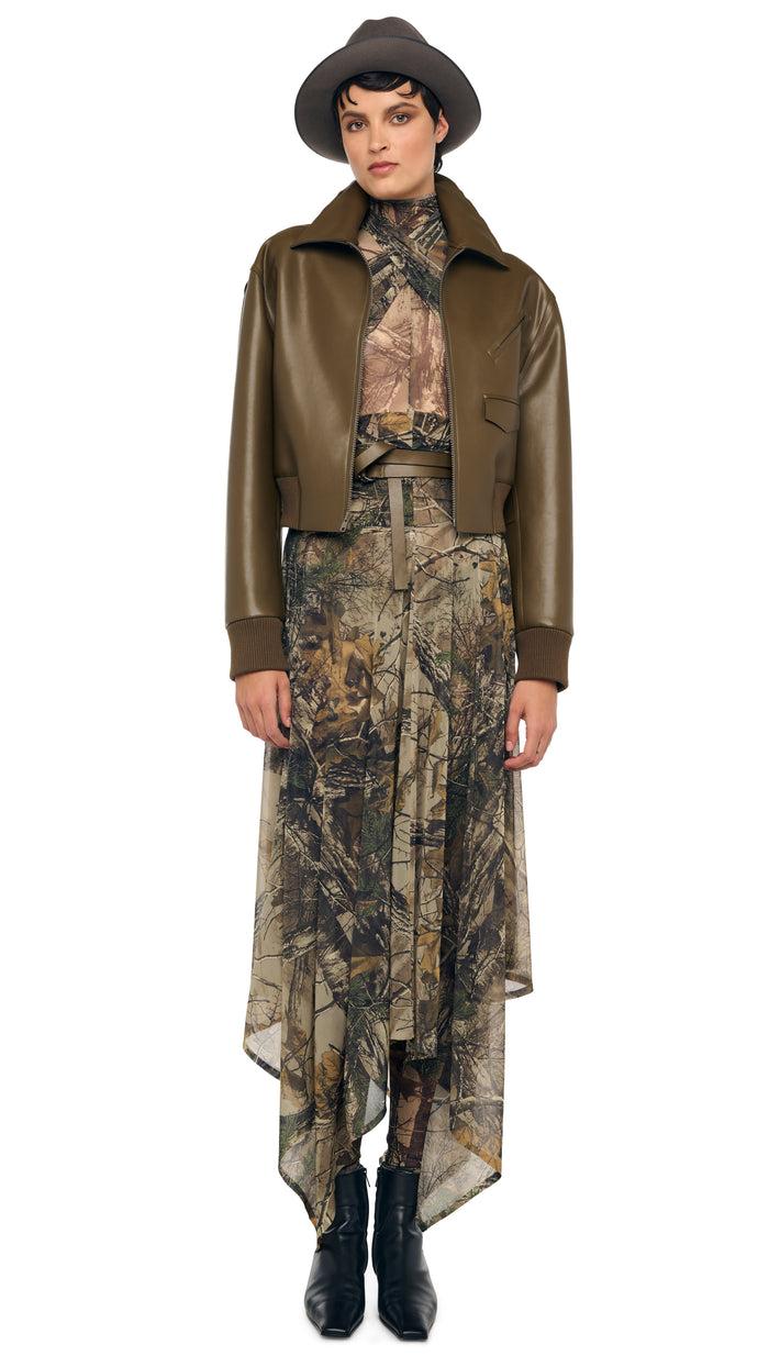 norma kamali MENS ZIP FRONT CLASSIC CROPPED JACKET