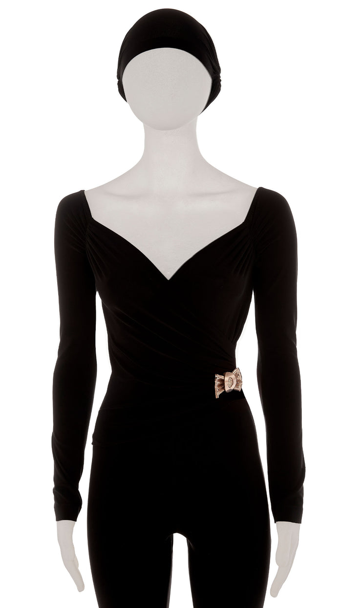 norma kamali MESH BRASS BOW BROOCH