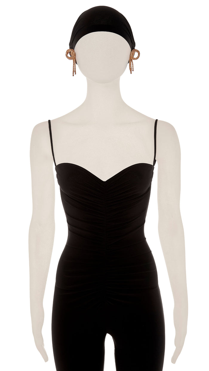 Norma Kamali MESH KNOT DROP EARRINGS