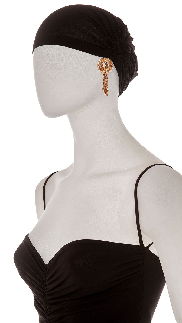 norma kamali MESH KNOT DROP EARRINGS