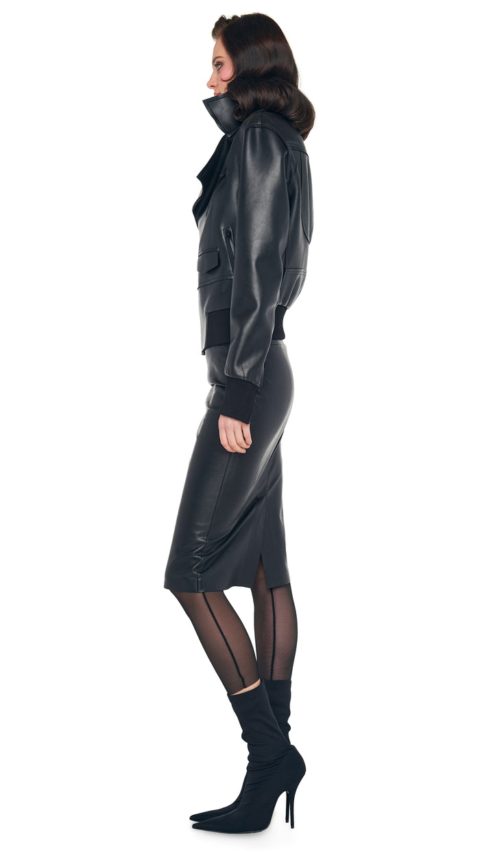 Norma Kamali MINI MOTO JACKET