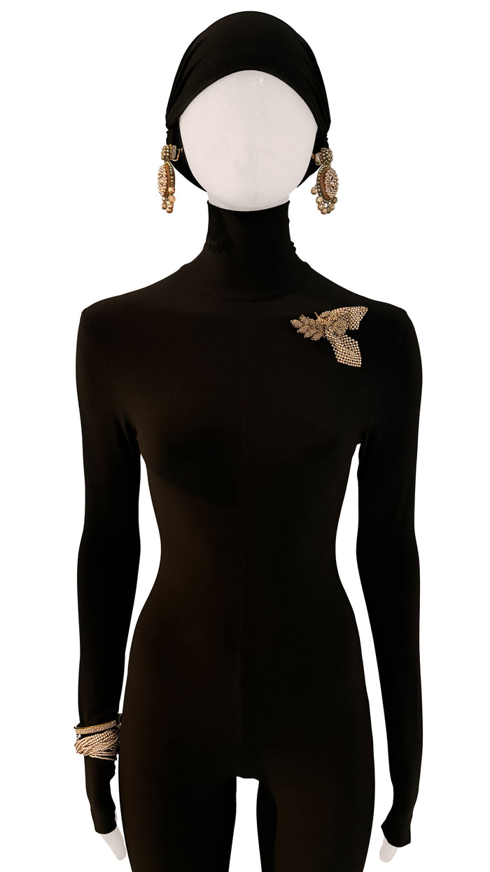 norma kamali MIRIAM HASKELL BEADED BROOCH