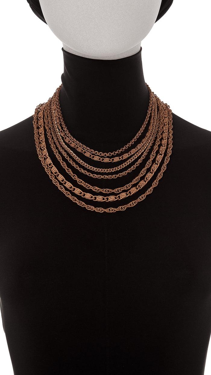 Norma Kamali MULTI TIERED CHAIN NECKLACE