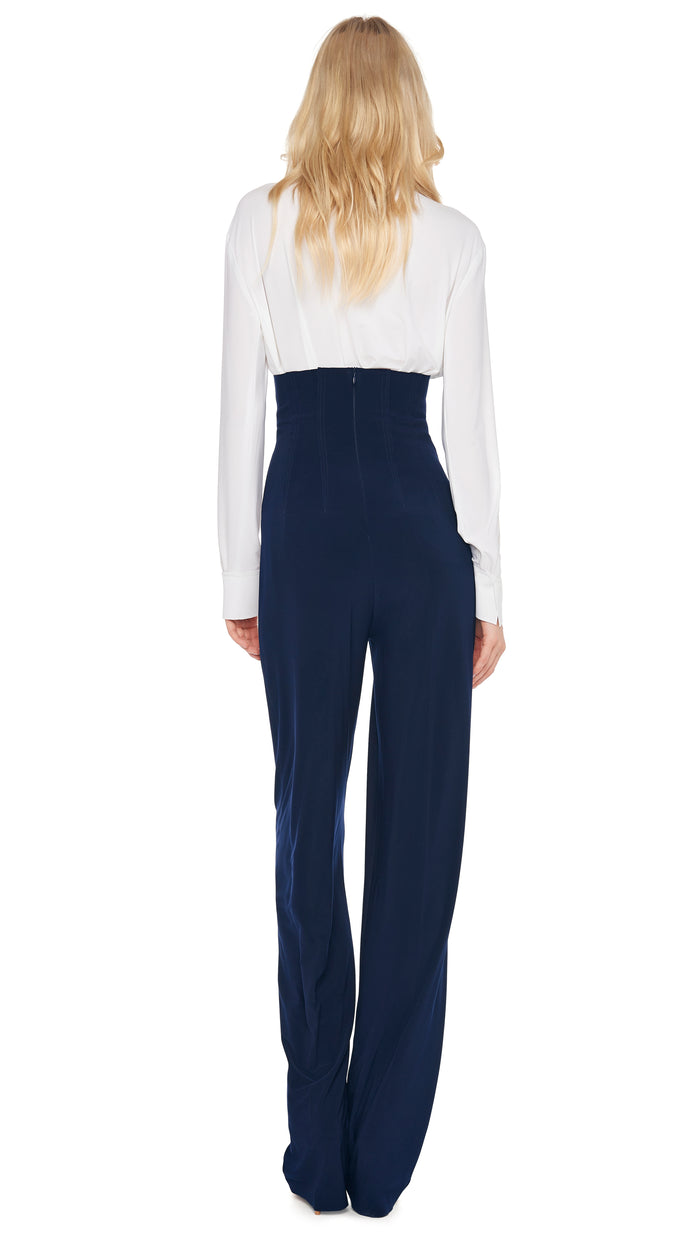 Norma Kamali NK SHIRT W/ COLLAR STAND