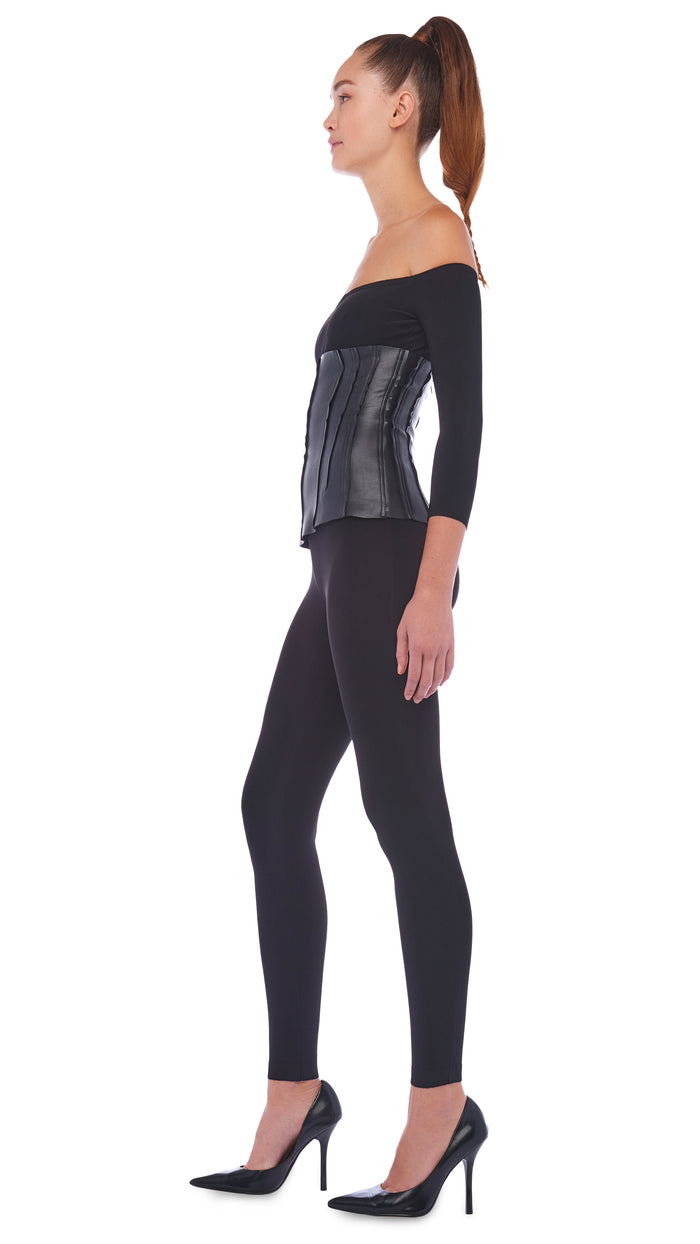 Norma Kamali OFF SHOULDER CATSUIT