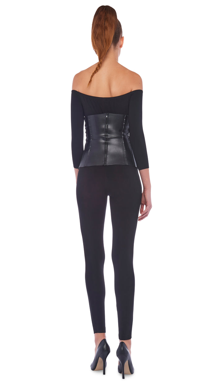 Norma Kamali OFF SHOULDER CATSUIT