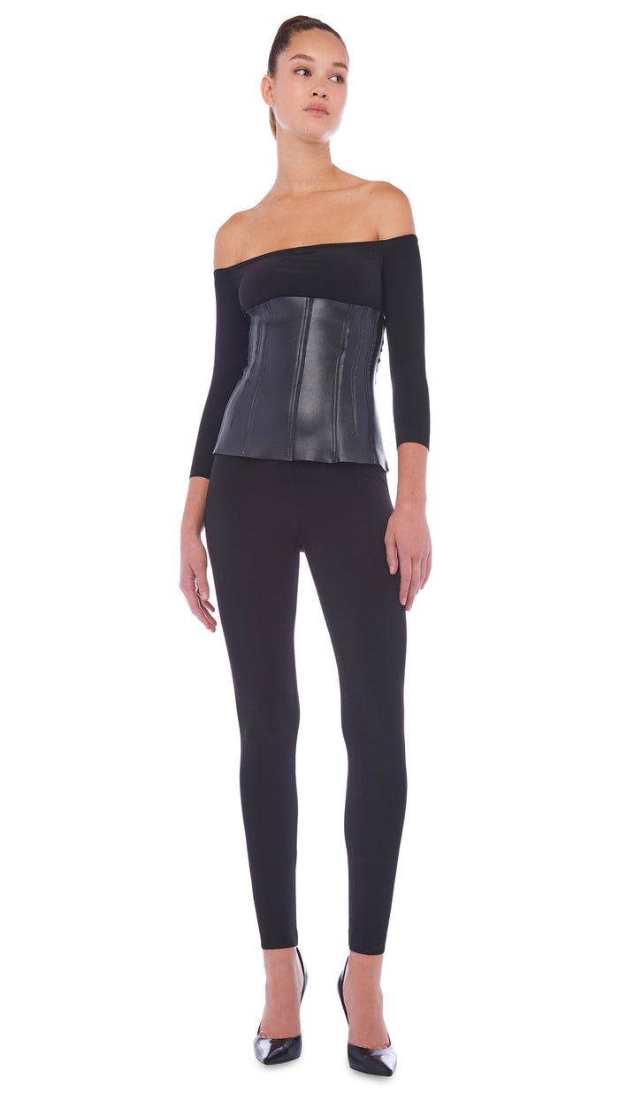 norma kamali OFF SHOULDER CATSUIT