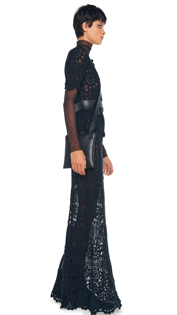 Norma Kamali OFF SHOULDER CROCHET TOP