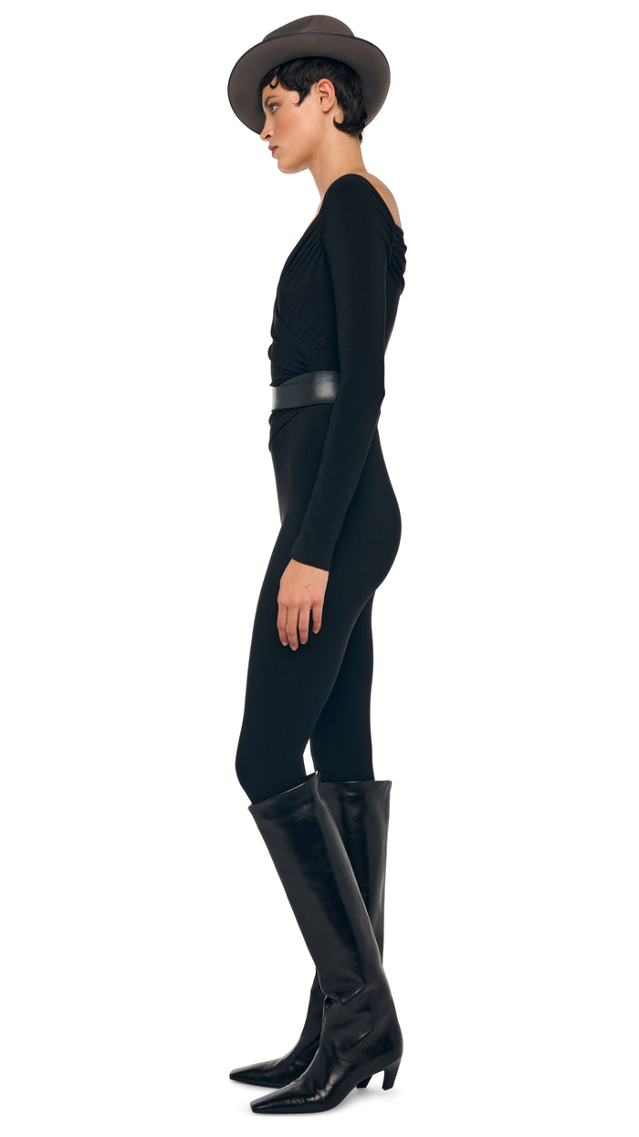 Norma Kamali OFF SHOULDER SWEETHEART CATSUIT