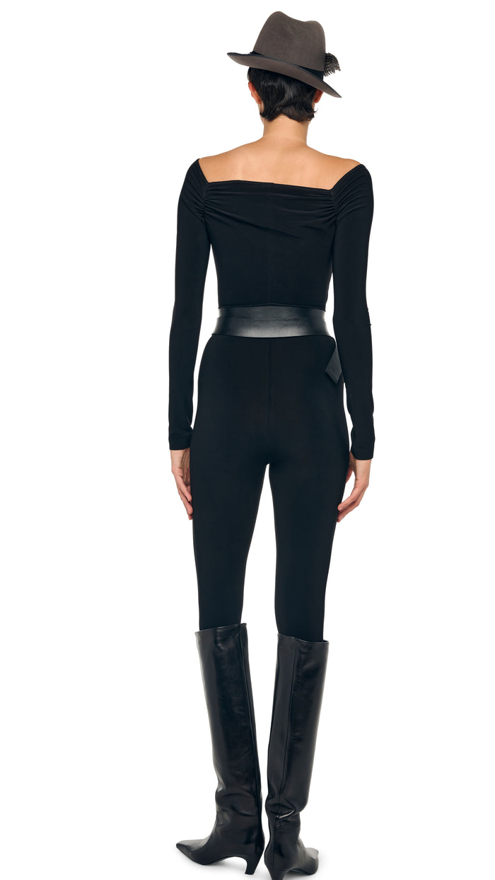 Norma Kamali OFF SHOULDER SWEETHEART CATSUIT