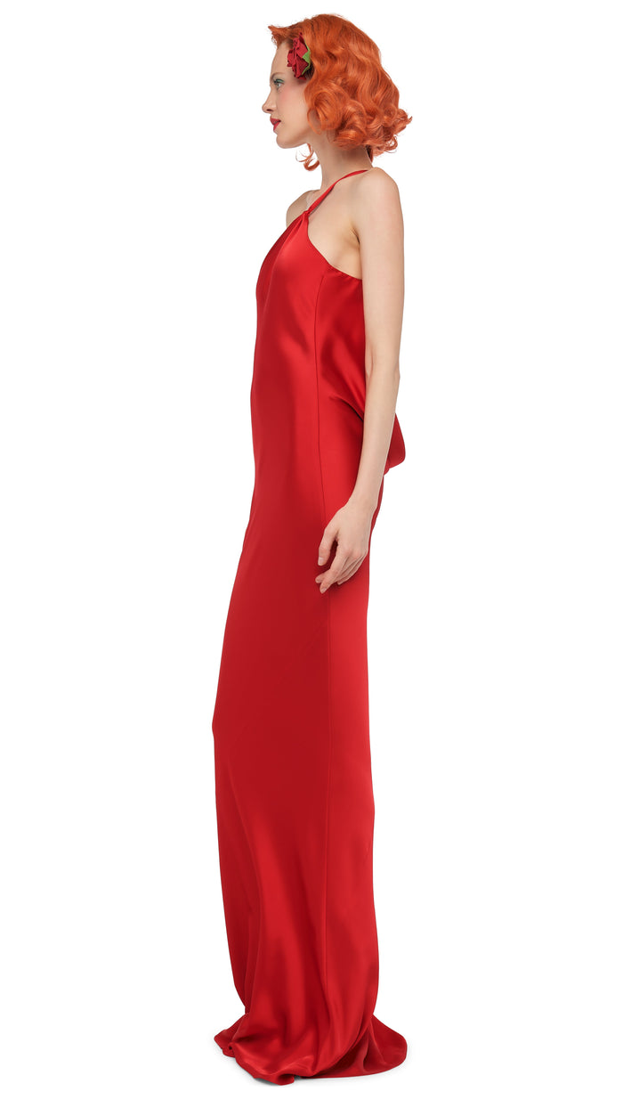Norma Kamali ONE SHOULDER BIAS GOWN
