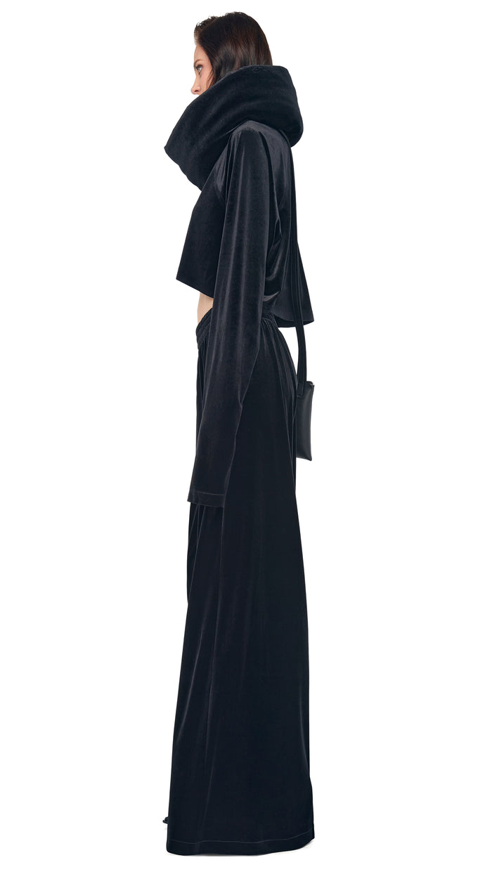 Norma Kamali OS RAGLAN SLEEVE CROPPED TOP