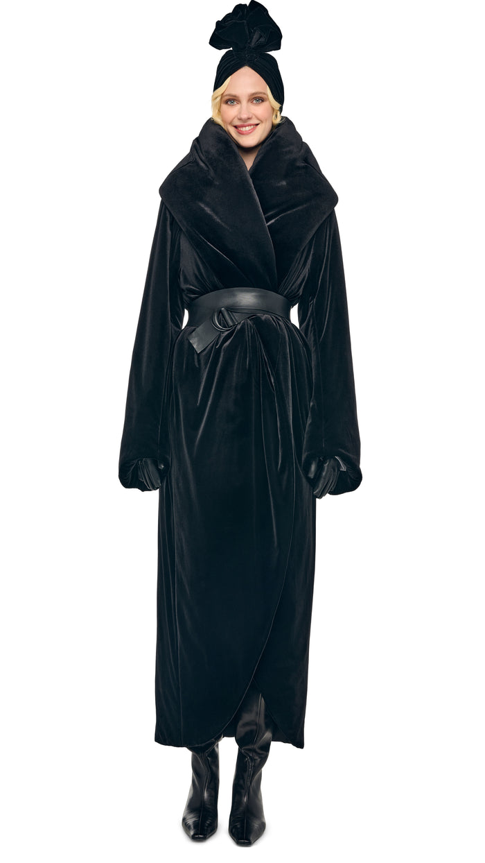norma kamali OS SHAWL COLLAR MAXI COAT