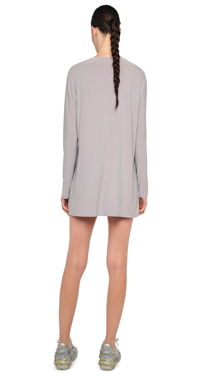 Norma Kamali OVERSIZED LONG SLEEVE MINI DRESS