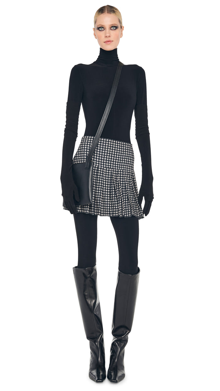 Norma Kamali PLEATED MINI SKIRT