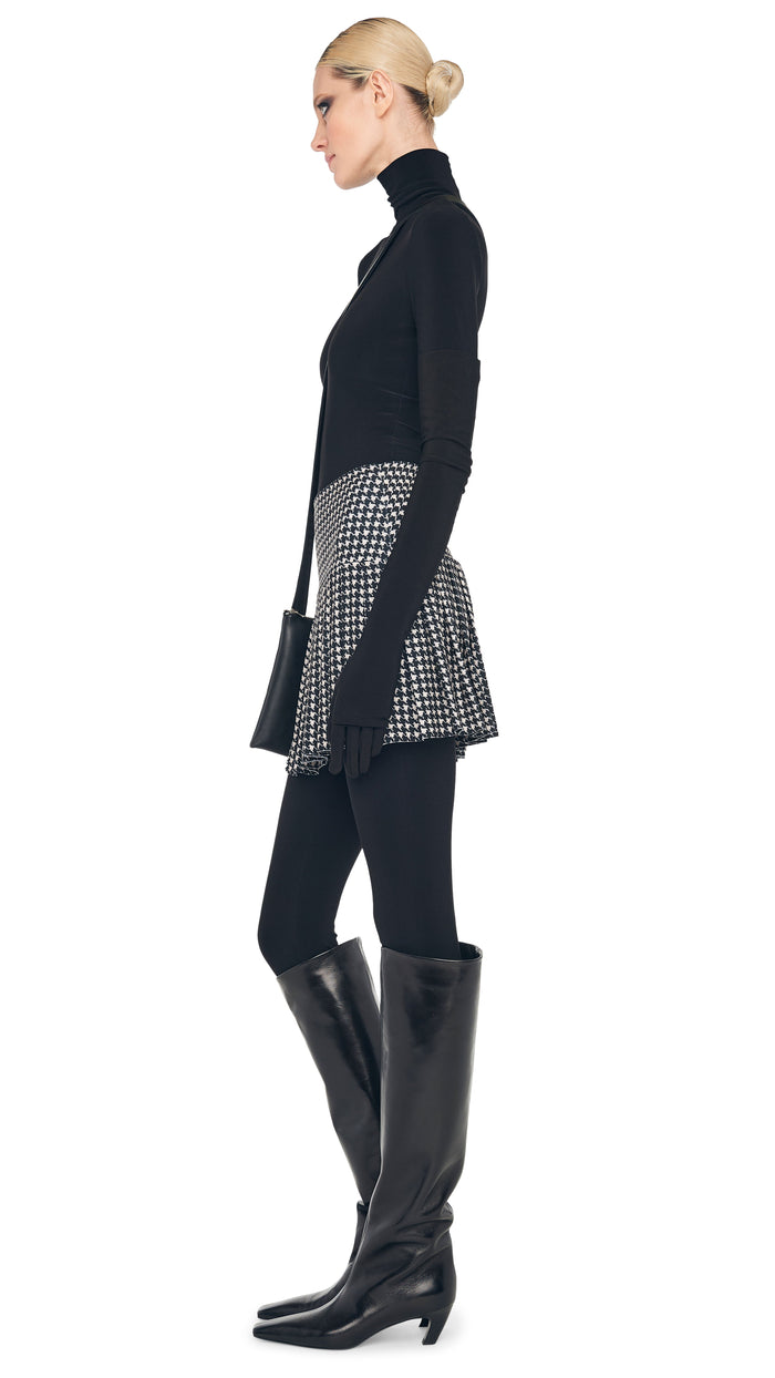 Norma Kamali PLEATED MINI SKIRT