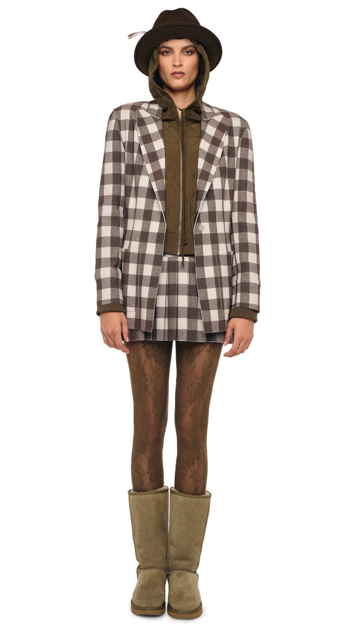 Norma Kamali PLEATED MINI SKIRT