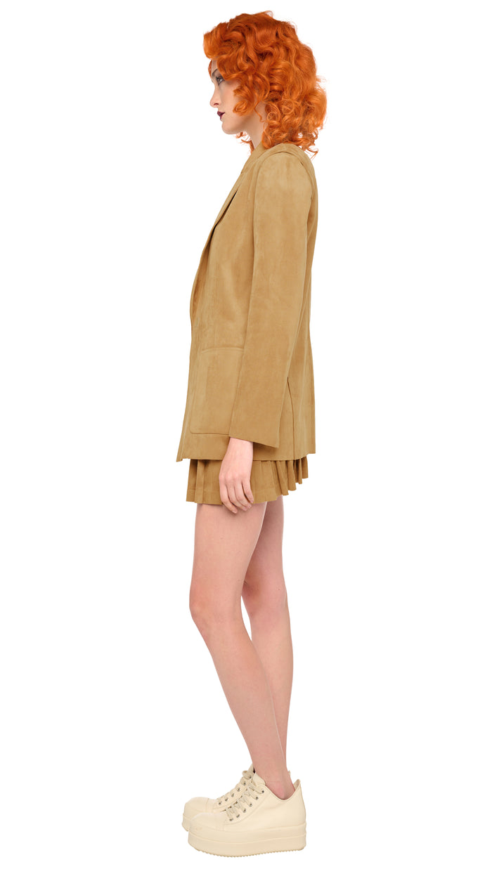 Norma Kamali PLEATED MINI SKIRT