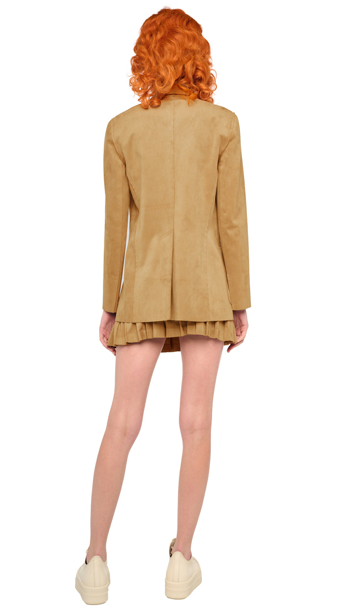 Norma Kamali PLEATED MINI SKIRT