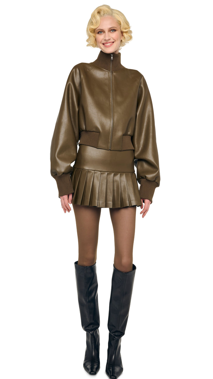 norma kamali PLEATED PICKLEBALL SKIRT