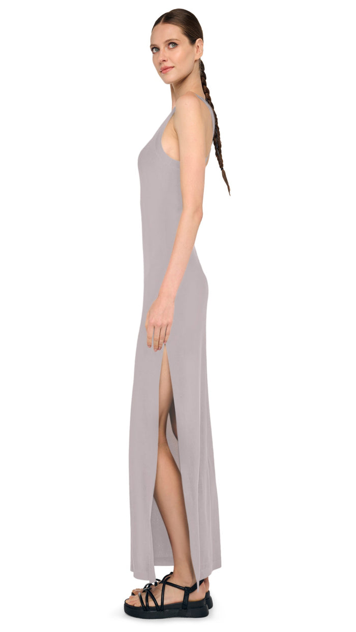 Norma Kamali RACER LONG DRESS W/ SIDE SLIT