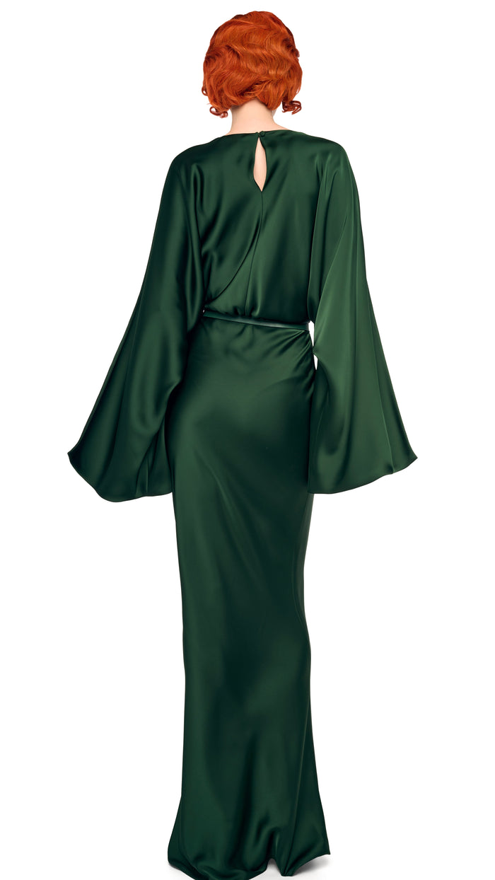 Norma Kamali REVERSE OBIE GOWN W/ LONG SLEEVE