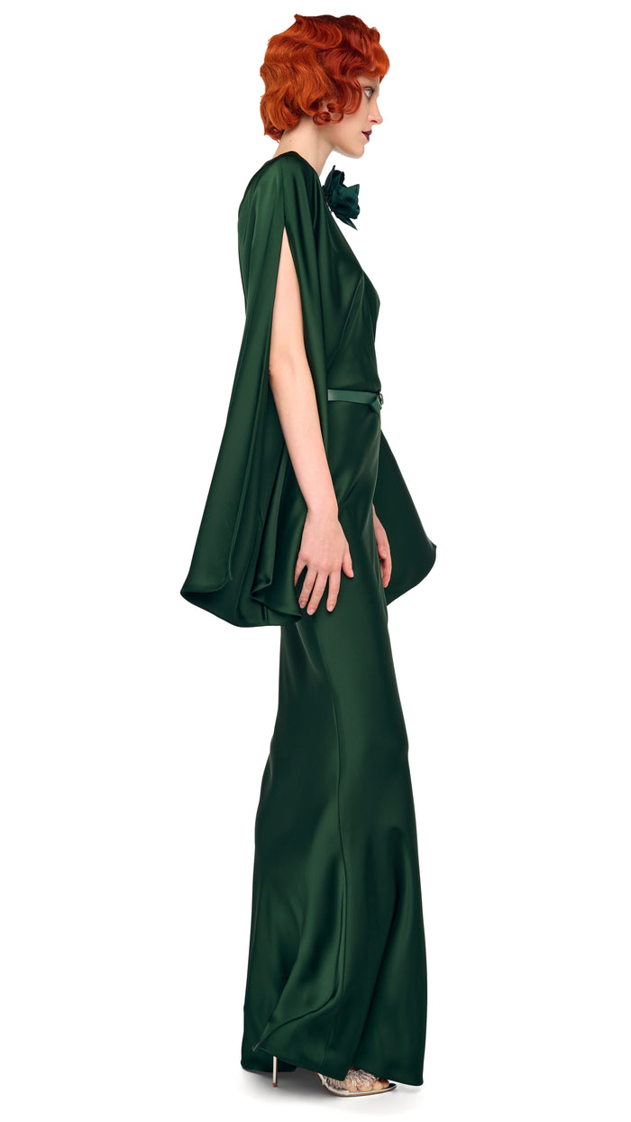 Norma Kamali REVERSE OBIE GOWN W/ LONG SLEEVE
