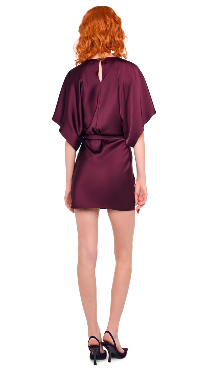 Norma Kamali REVERSE OBIE MINI DRESS