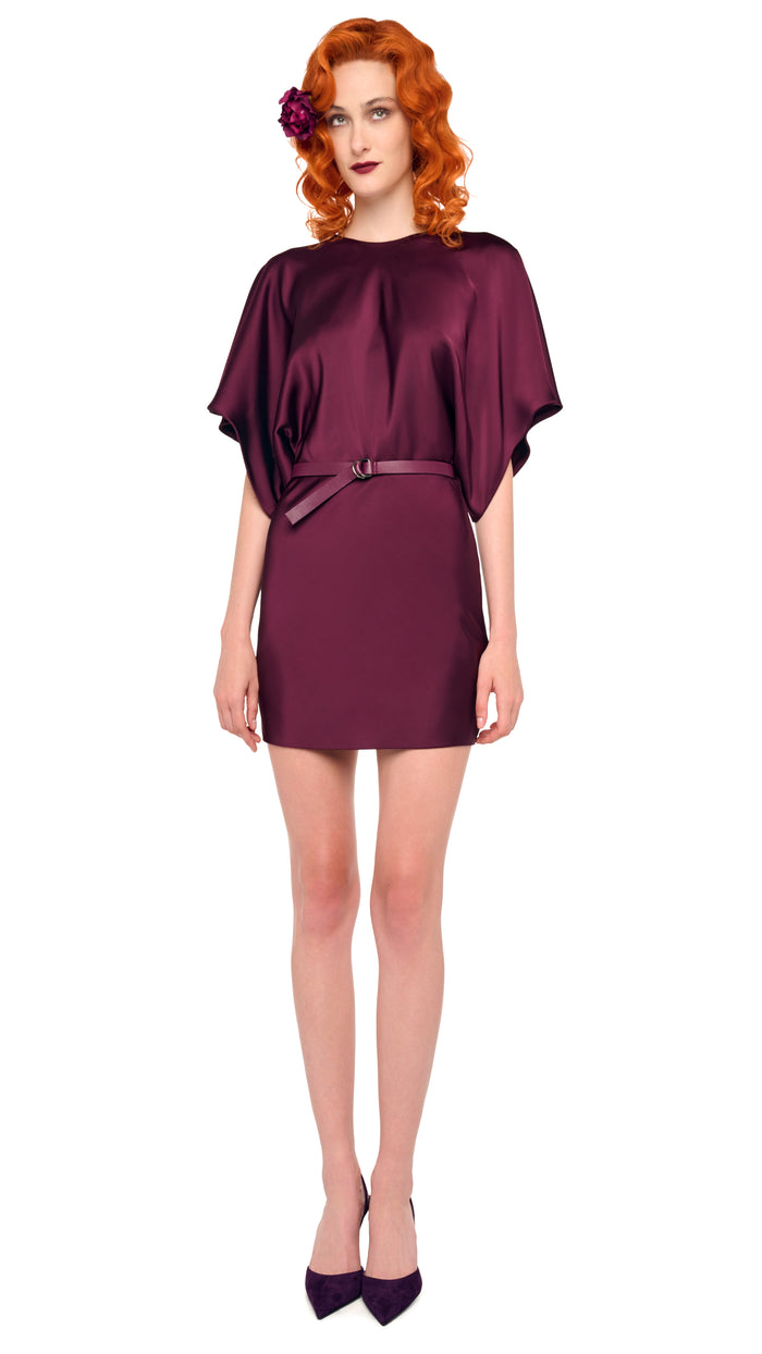 norma kamali REVERSE OBIE MINI DRESS