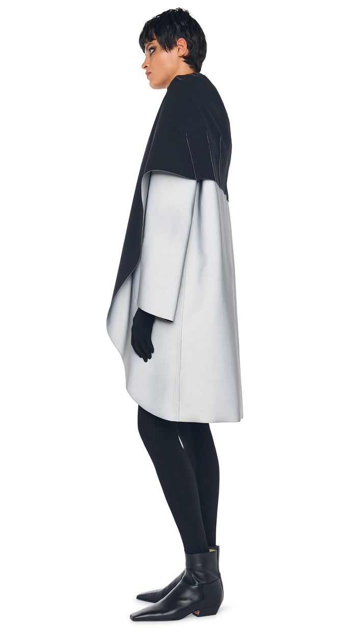 Norma Kamali SHAWL COLLAR COAT REVERSIBLE