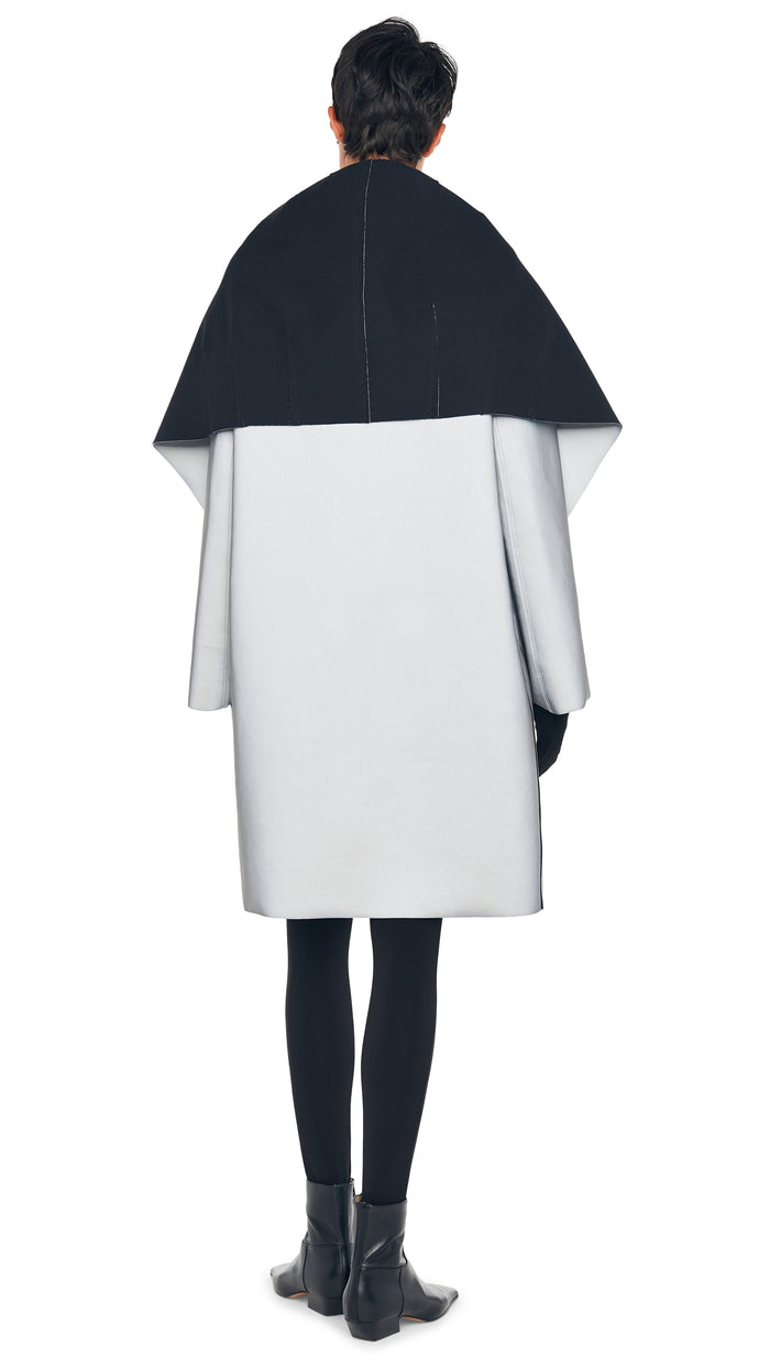 Norma Kamali SHAWL COLLAR COAT REVERSIBLE