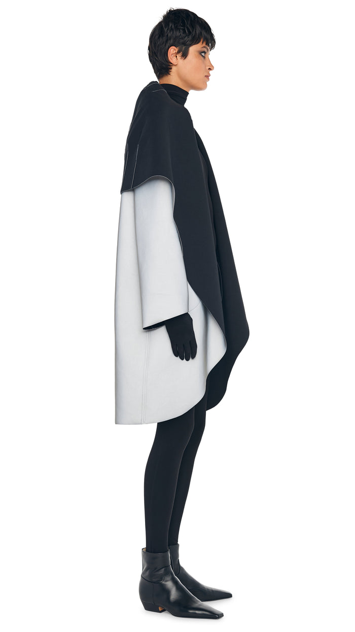 Norma Kamali SHAWL COLLAR COAT REVERSIBLE