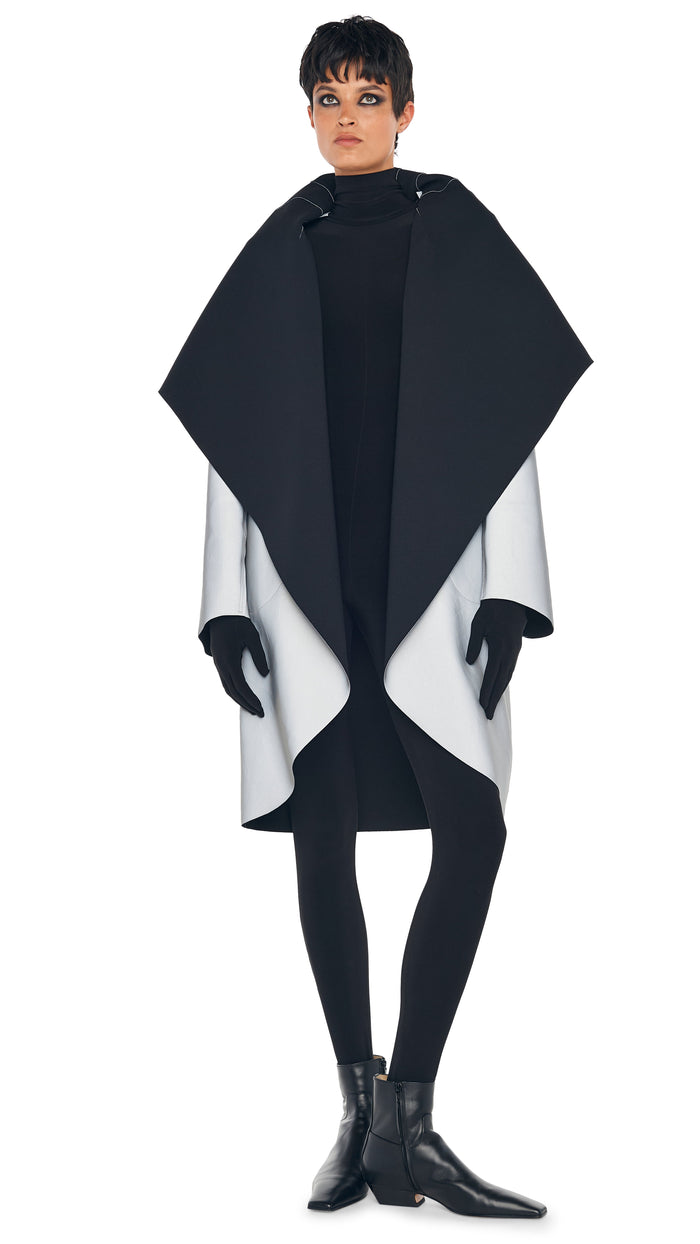 norma kamali SHAWL COLLAR COAT REVERSIBLE