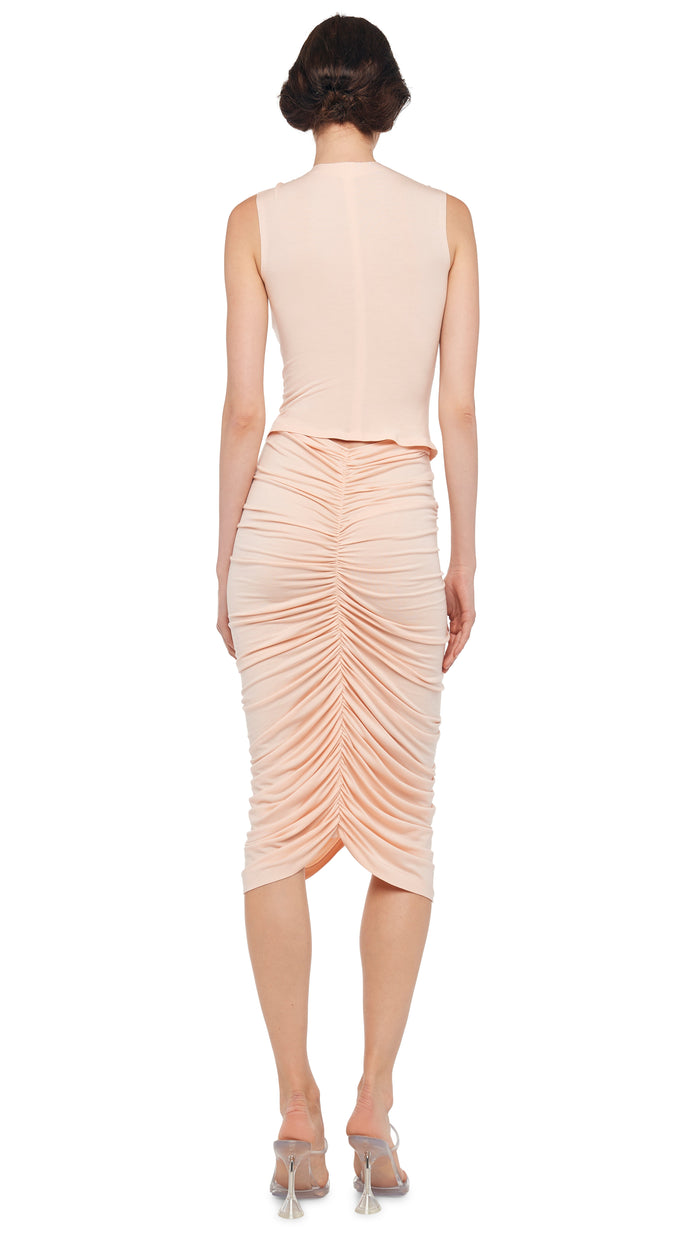 Norma Kamali SHIRRED SKIRT TO KNEE