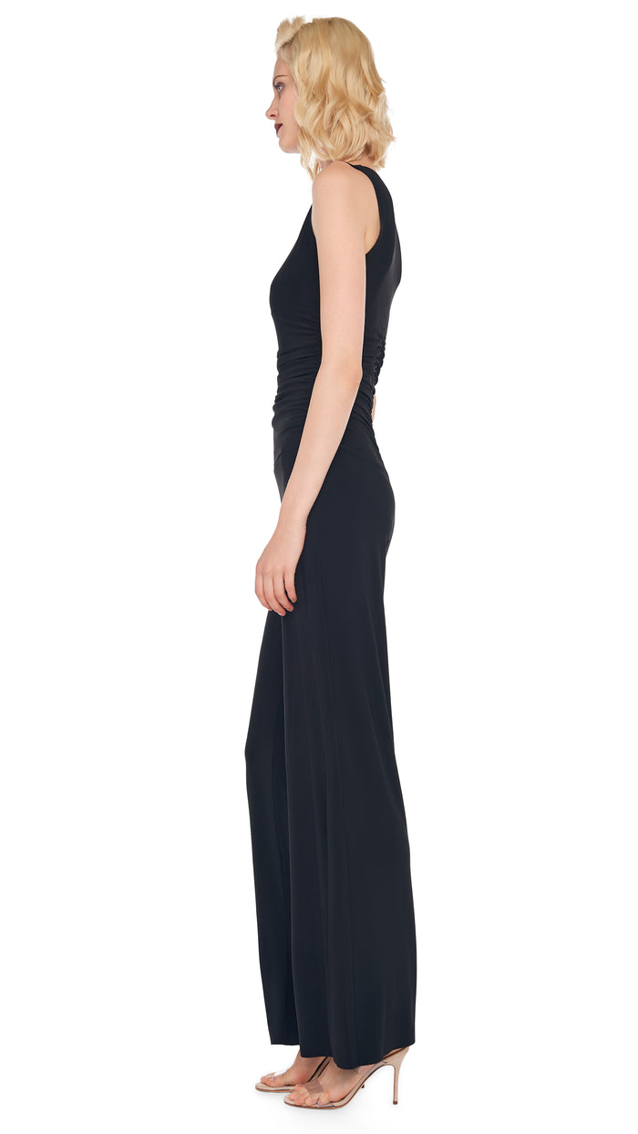 Norma Kamali SHIRRED WAIST JUMPSUIT