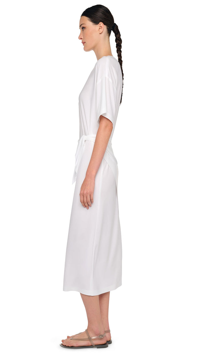 Norma Kamali SHORT SLEEVE BOXY DRESS TO MIDCALF