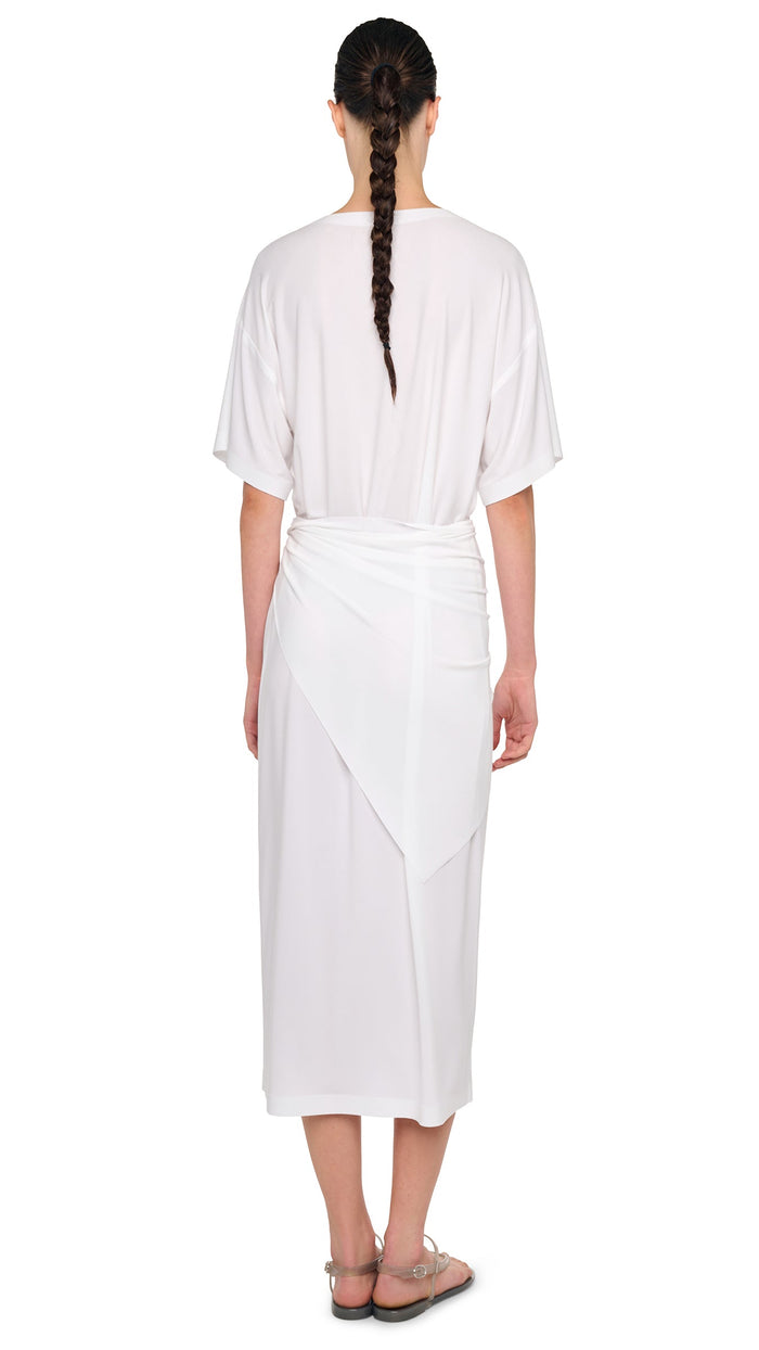 Norma Kamali SHORT SLEEVE BOXY DRESS TO MIDCALF